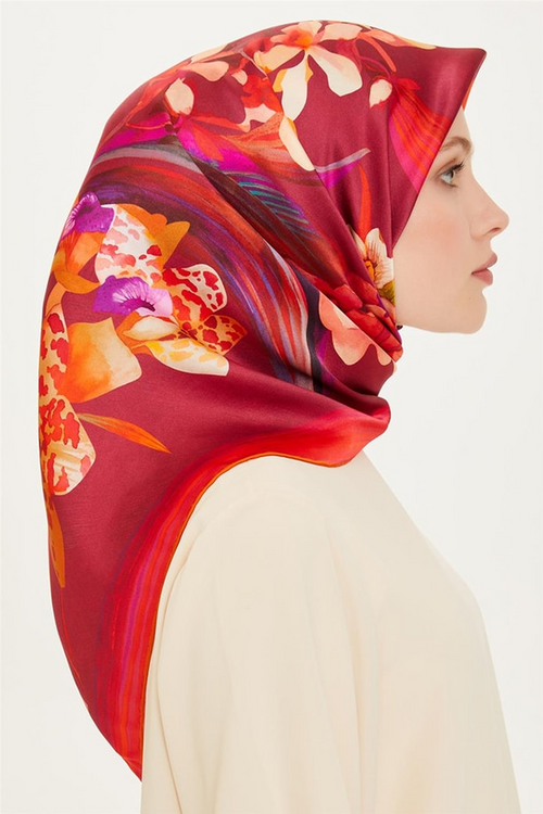 Armine 24 Winter Silk Scarf - 21 Fuchsia