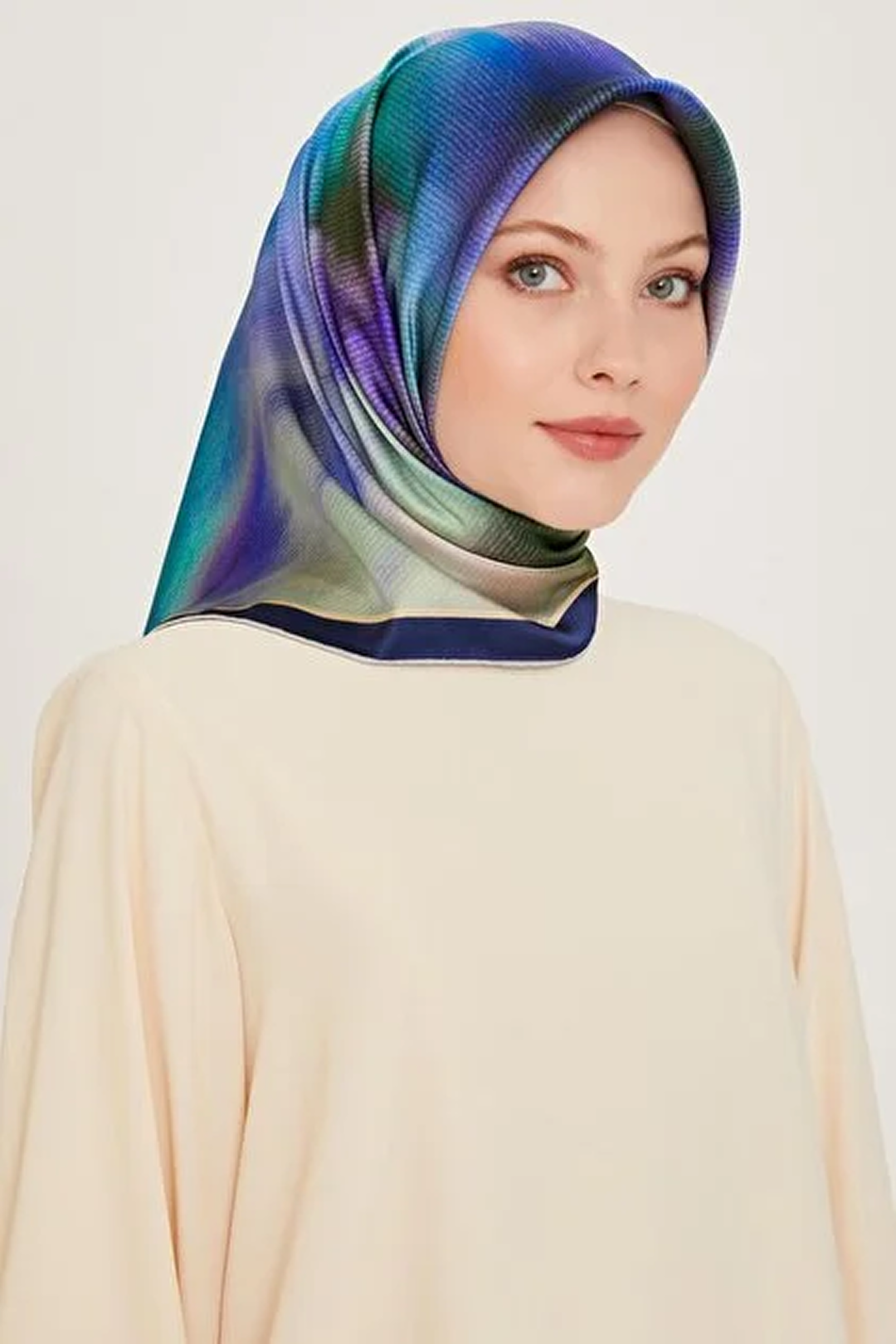 Armine 24 Kış İpek Eşarp-22 Lacivert