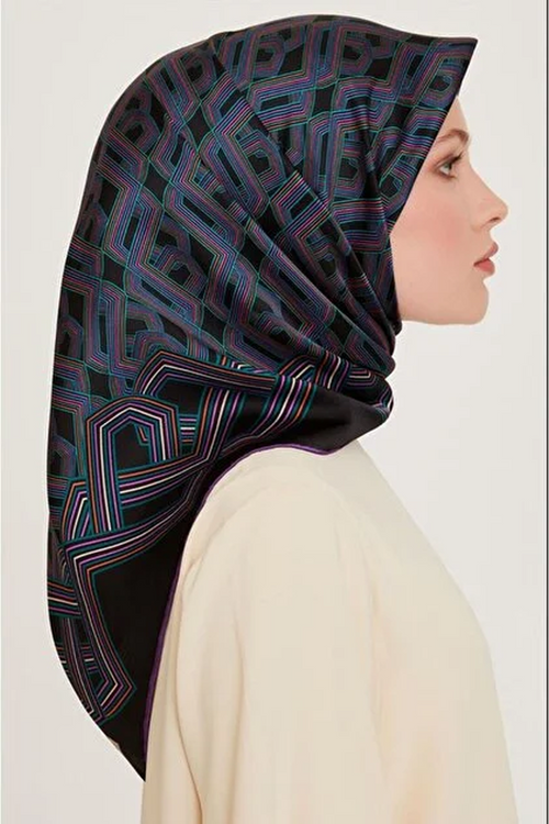 Armine 24 Winter Silk Scarf-23 Purple