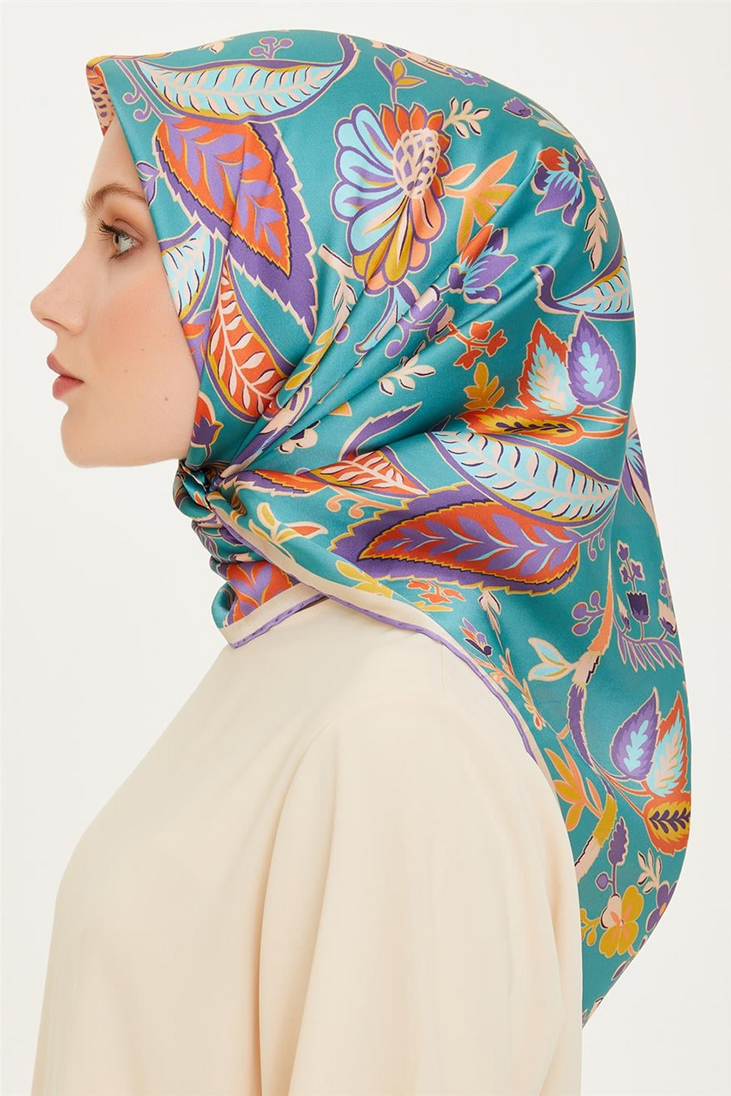 Armine 24 Winter Silk Scarf-24 Mint