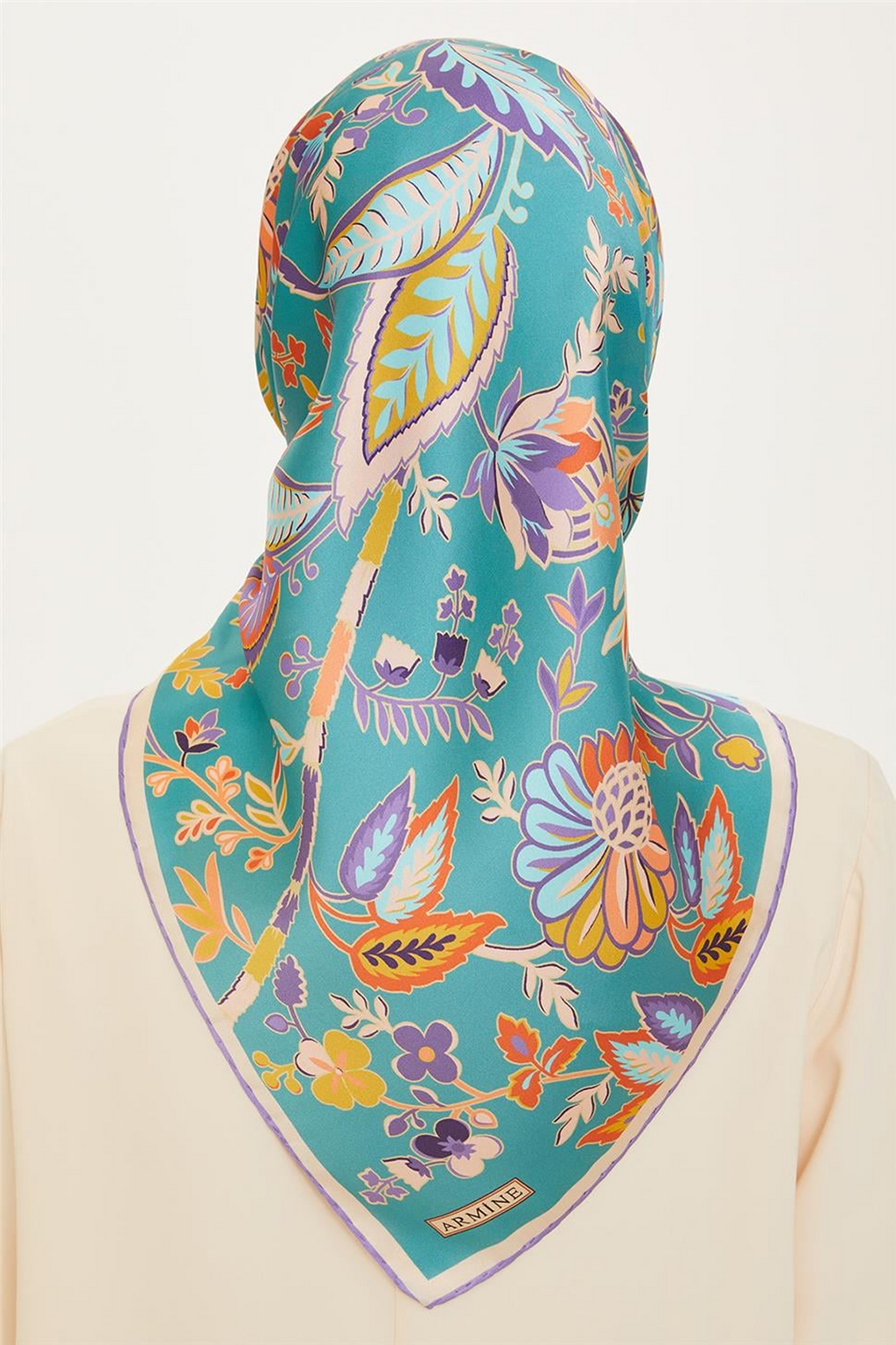 Armine 24 Winter Silk Scarf-24 Mint