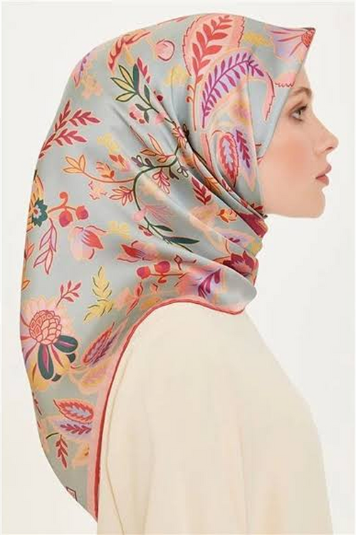 Armine 24 Winter Silk Scarf - 24 Powder