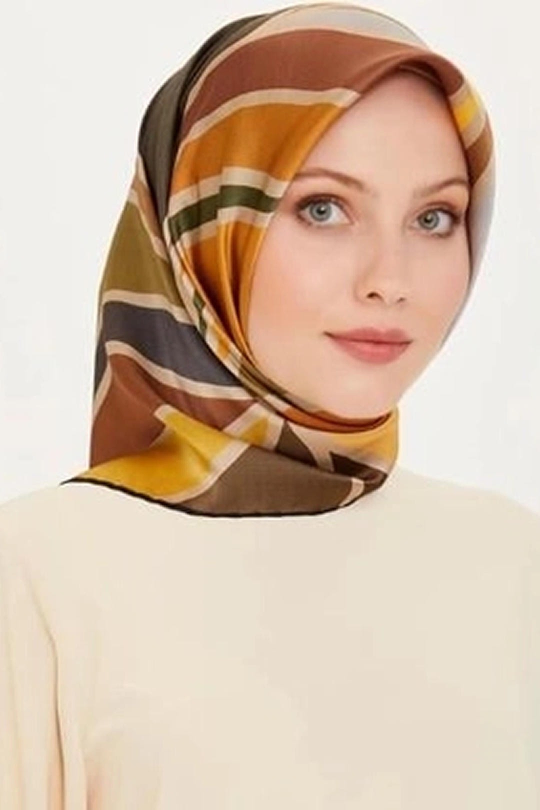 Armine 24 Kış İpek Eşarp-25 Kahve