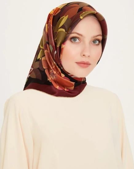Armine 24 Kış İpek Eşarp-27 Bordo