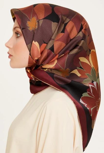 Armine 24 Kış İpek Eşarp-27 Bordo