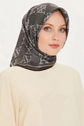 Armine 24 Winter Silk Scarf-3 Anthracite