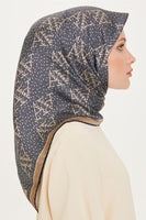 Armine 24 Kış İpek Eşarp-3 Gece Mavisi