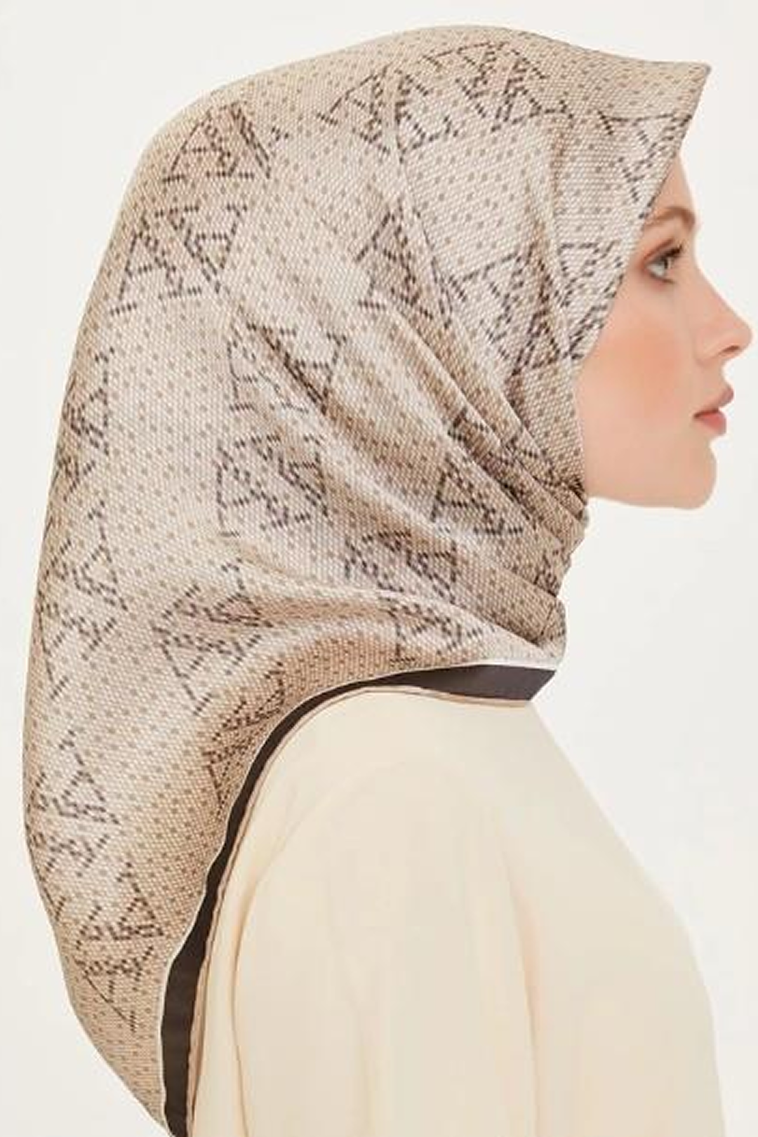 Armine 24 Kış İpek Eşarp-3 Vizon