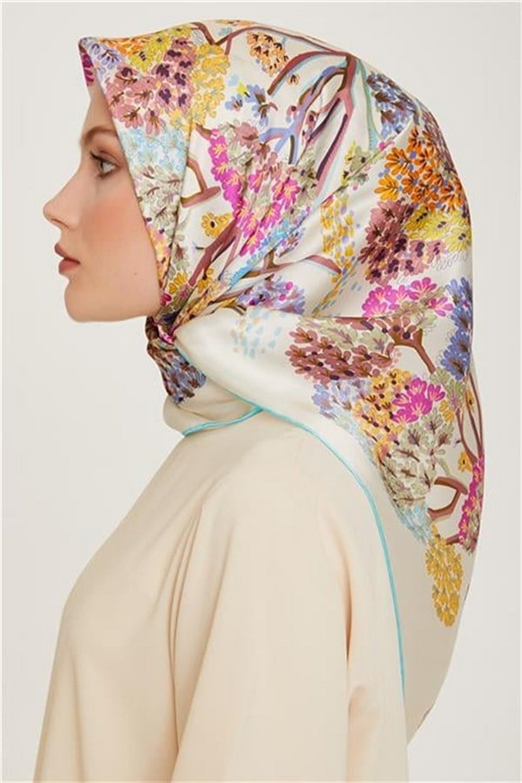 Armine 24 Winter Silk Scarf-31 Aquamarine