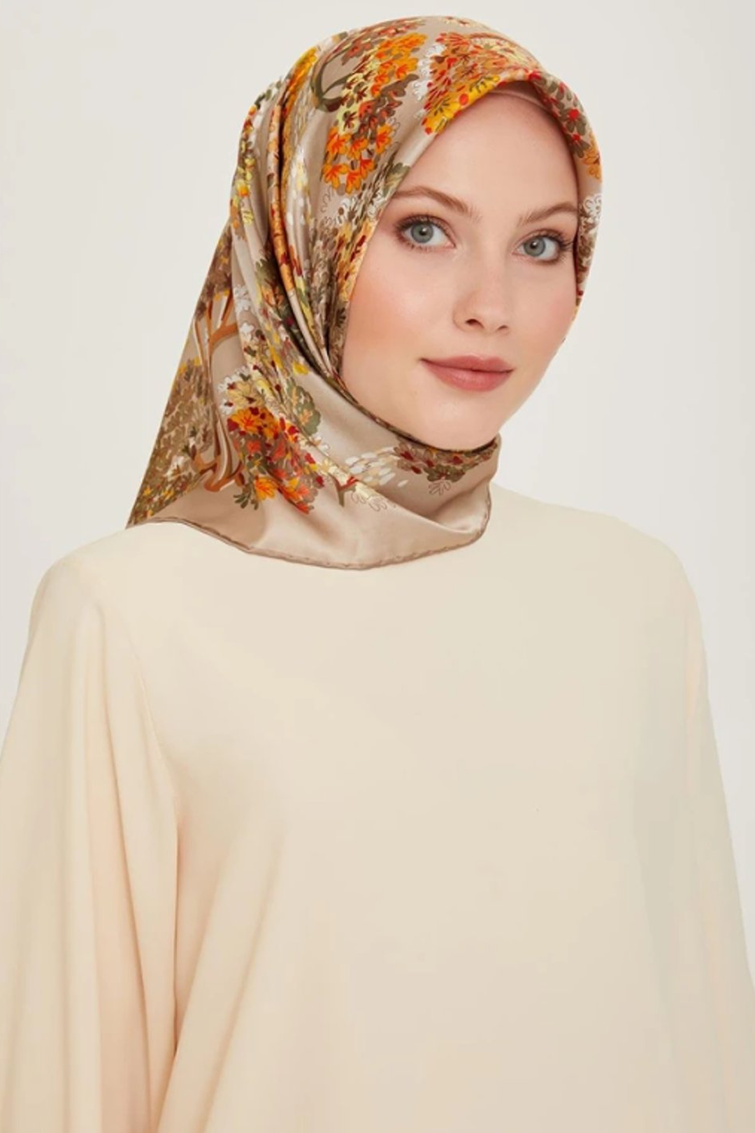 Armine 24 Kış İpek Eşarp-31 Taş Rengi