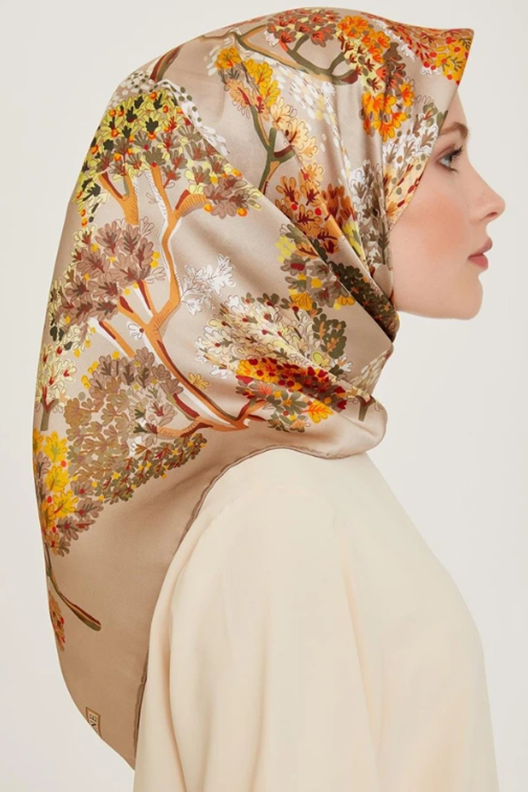 Armine 24 Kış İpek Eşarp-31 Taş Rengi