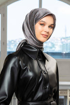 Armine 24 Kış İpek Eşarp-4 Beyaz