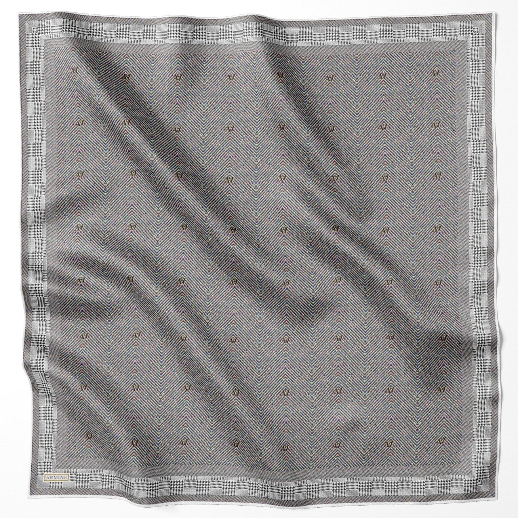 Armine 24 Kış İpek Eşarp-4 Beyaz