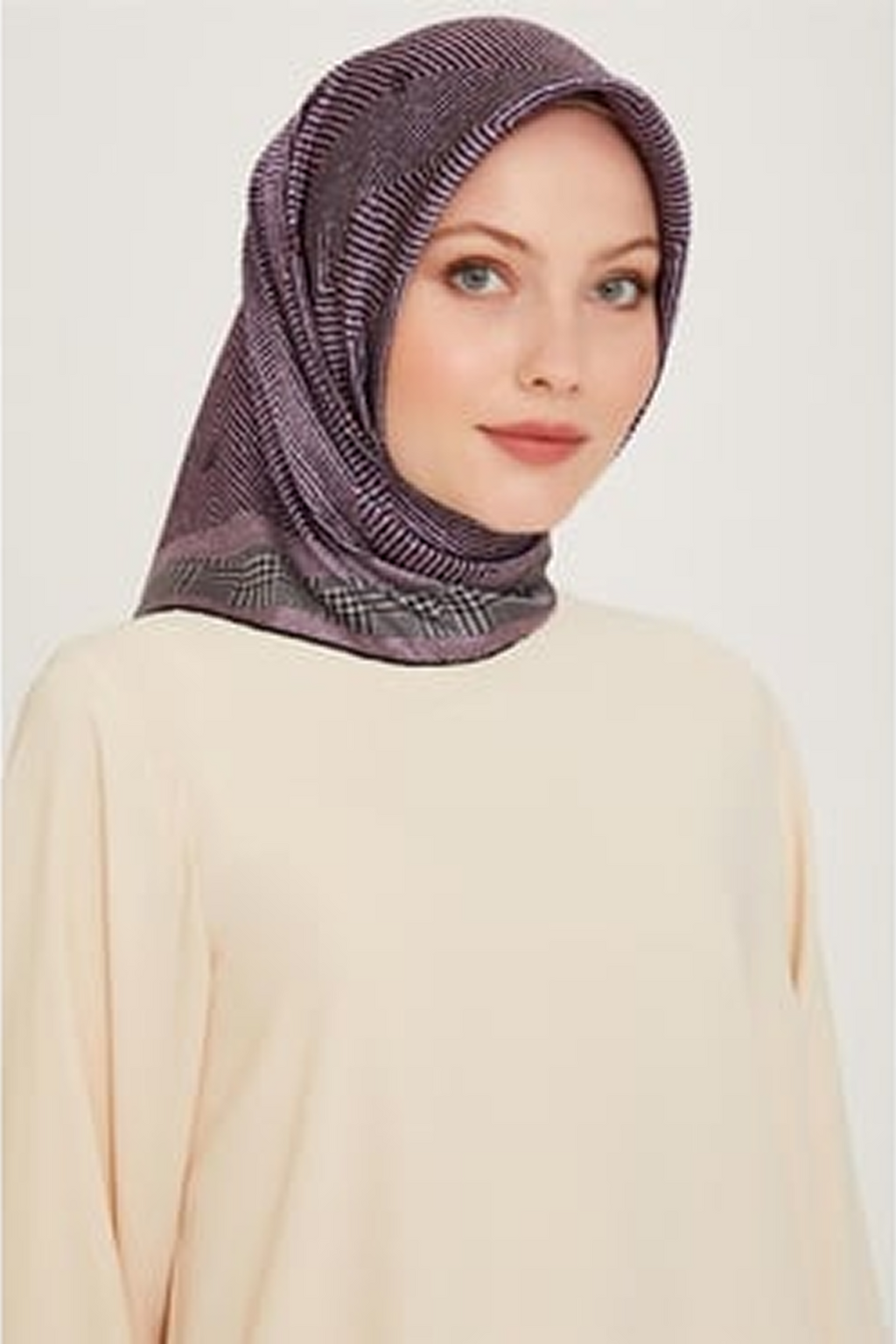 Armine 24 Winter Silk Scarf-4 Purple