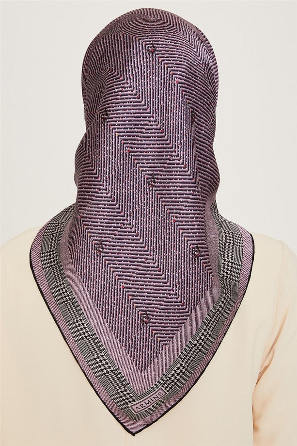 Armine 24 Kış İpek Eşarp-4 Mor