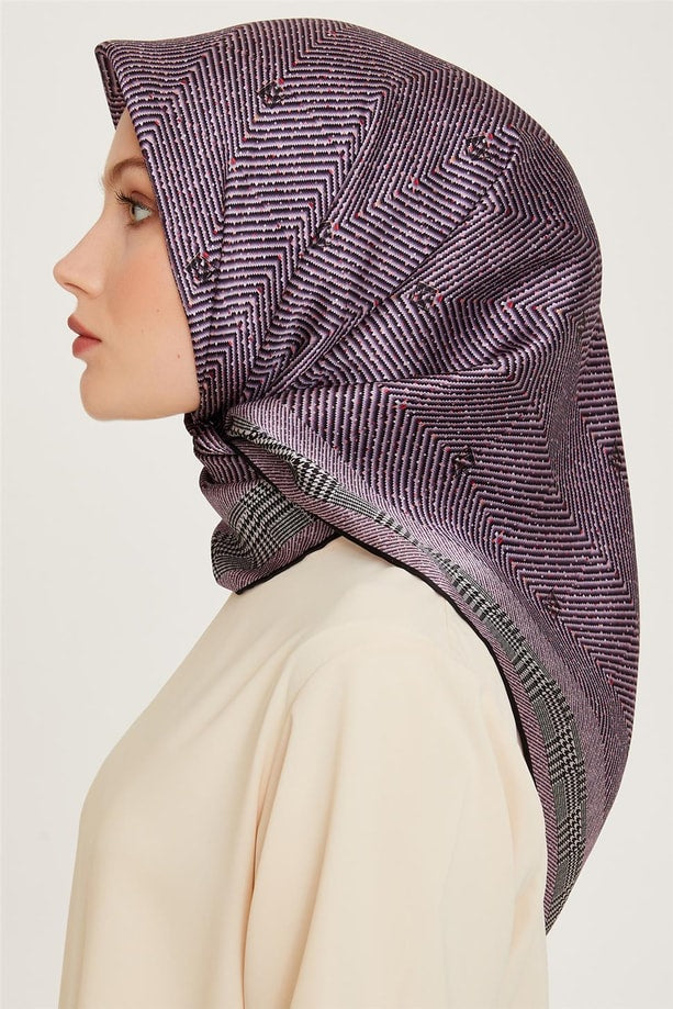 Armine 24 Kış İpek Eşarp-4 Mor