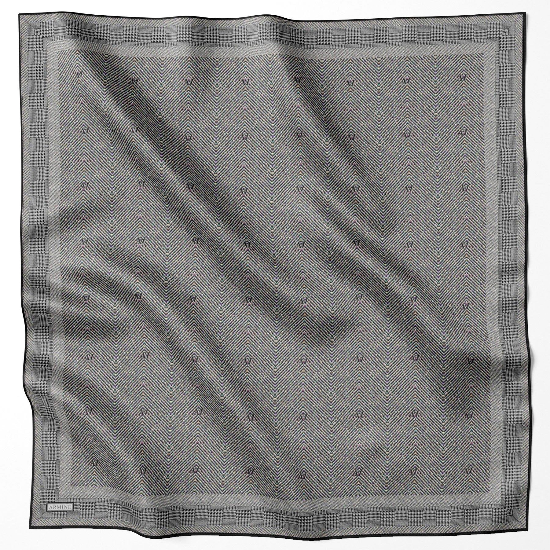 Armine 24 Kış İpek Eşarp-4 Siyah