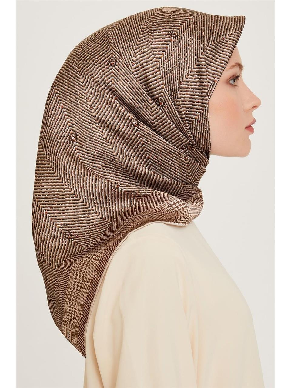 Armine 24 Kış İpek Eşarp-4 Vizon