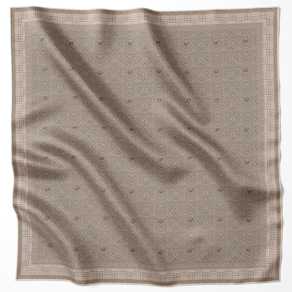 Armine 24 Kış İpek Eşarp-4 Vizon