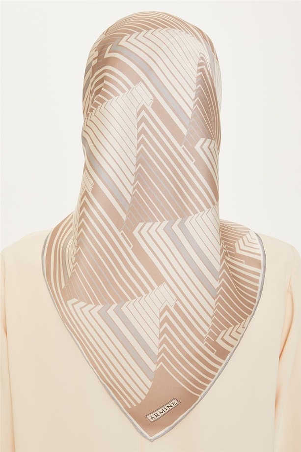 Armine 24 Kış İpek Eşarp-5 Krem