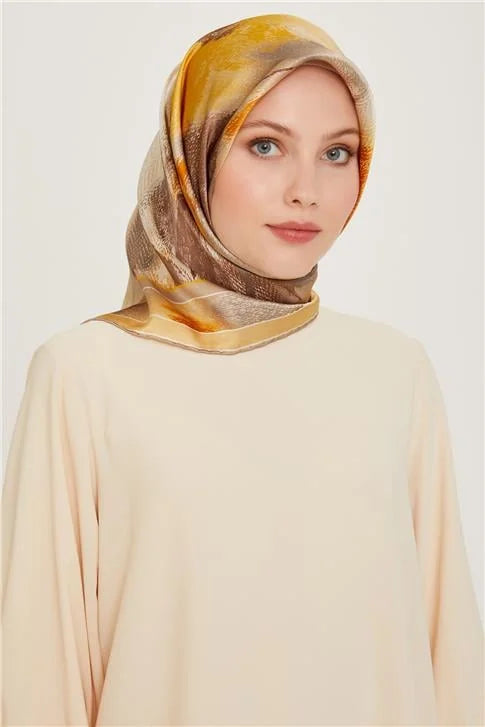 Armine 24 Kış İpek Eşarp-7 Gold