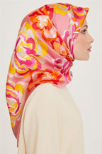 Armine 24 Kış İpek Eşarp-8 Pembe