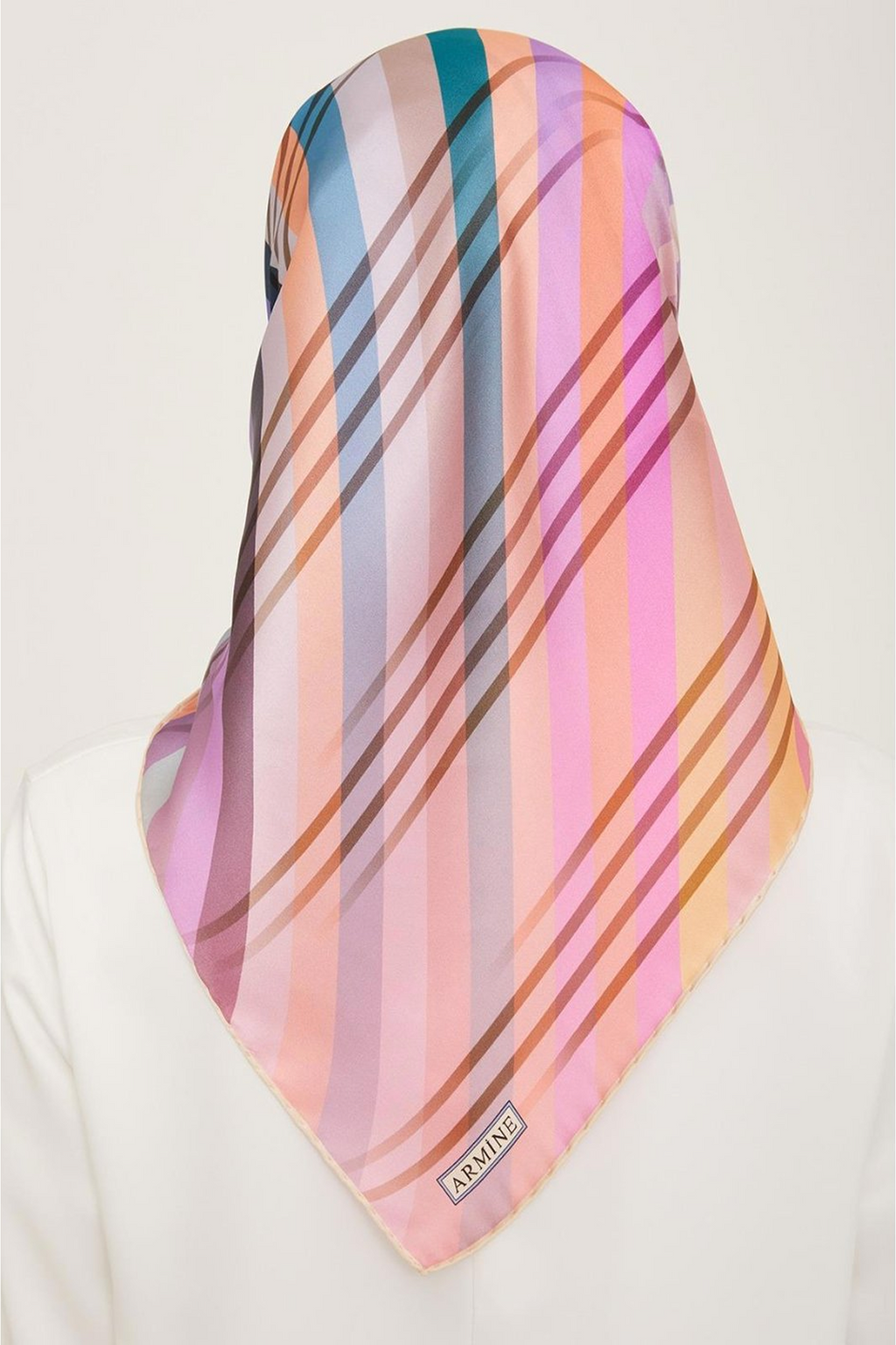 Armine 24Summer Silk Scarf-14 Pink