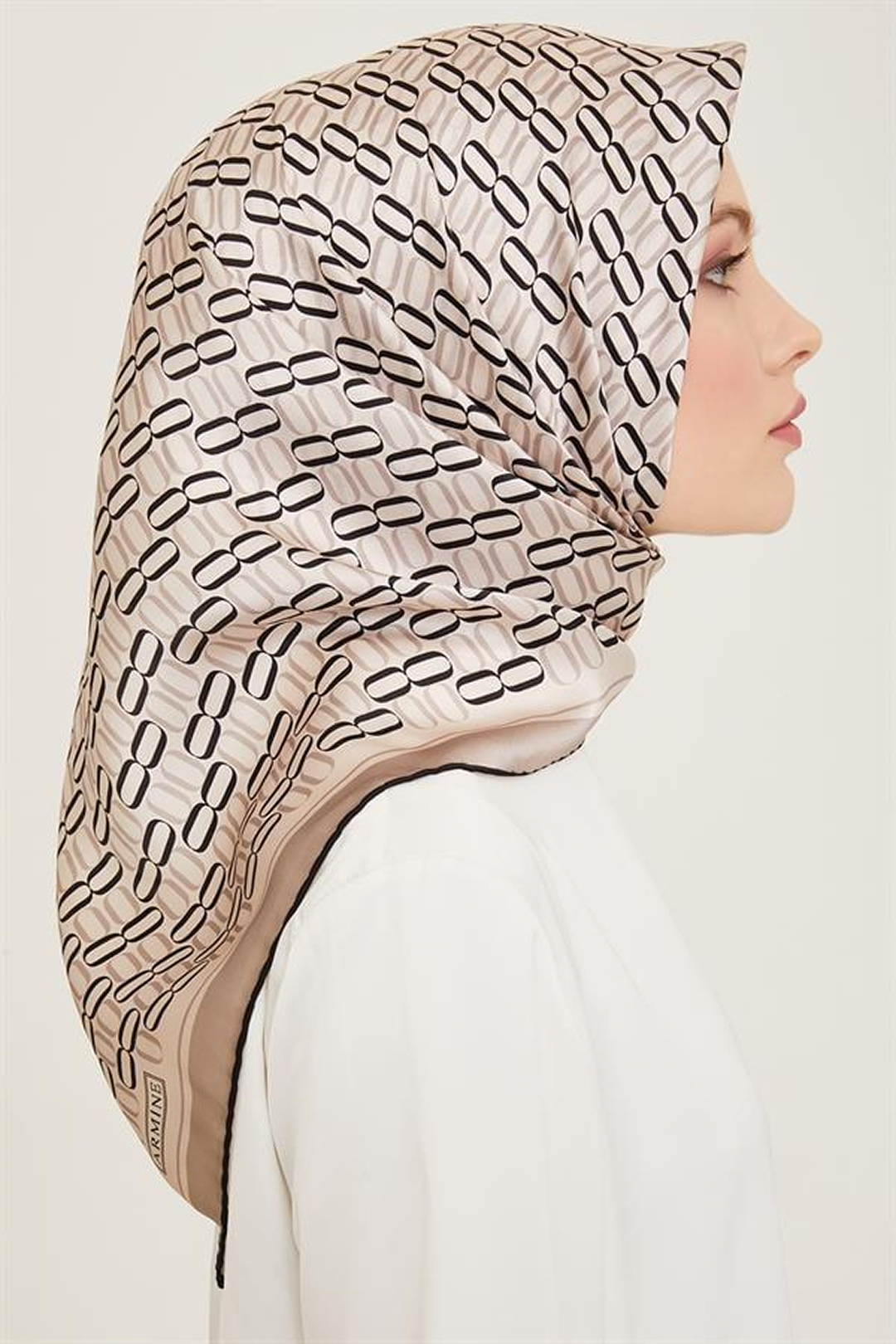 Armine 24Summer Silk Scarf-15 Silver