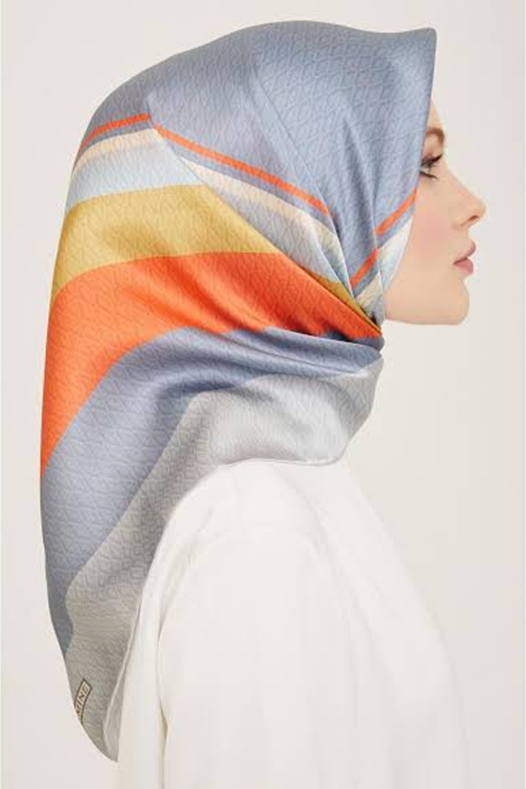 Armine 24 Summer Silk Scarf-16 Grey