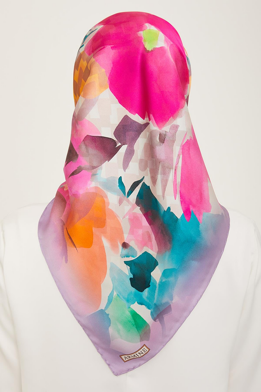 Armine 24Summer Silk Scarf-17 Purple