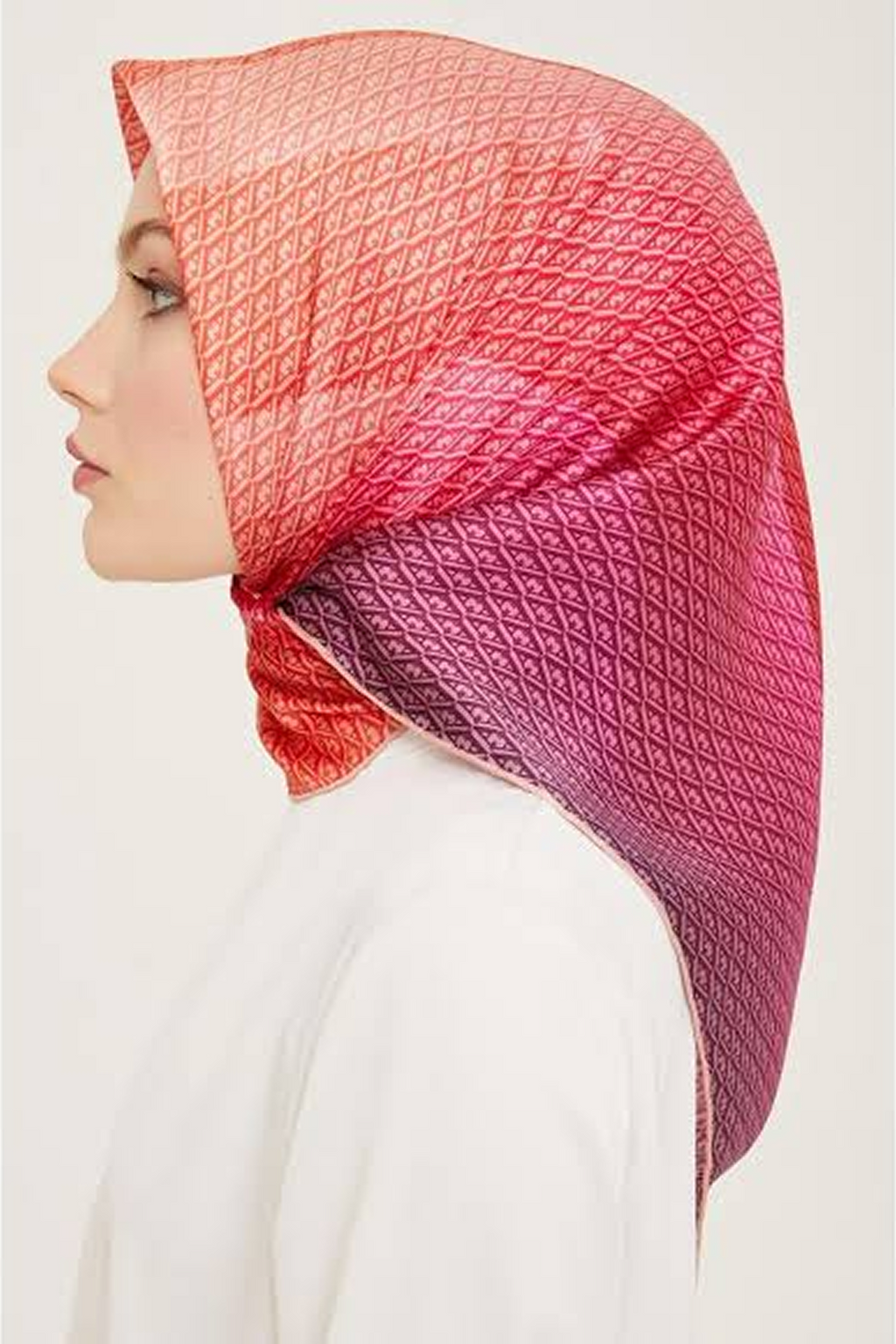 Armine 24summer Silk Scarf-18 Fuchsia