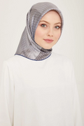 Armine 24yaz İpek Eşarp-18 Lacivert