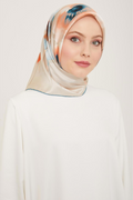 Armine 24yaz İpek Eşarp-19 Mavi