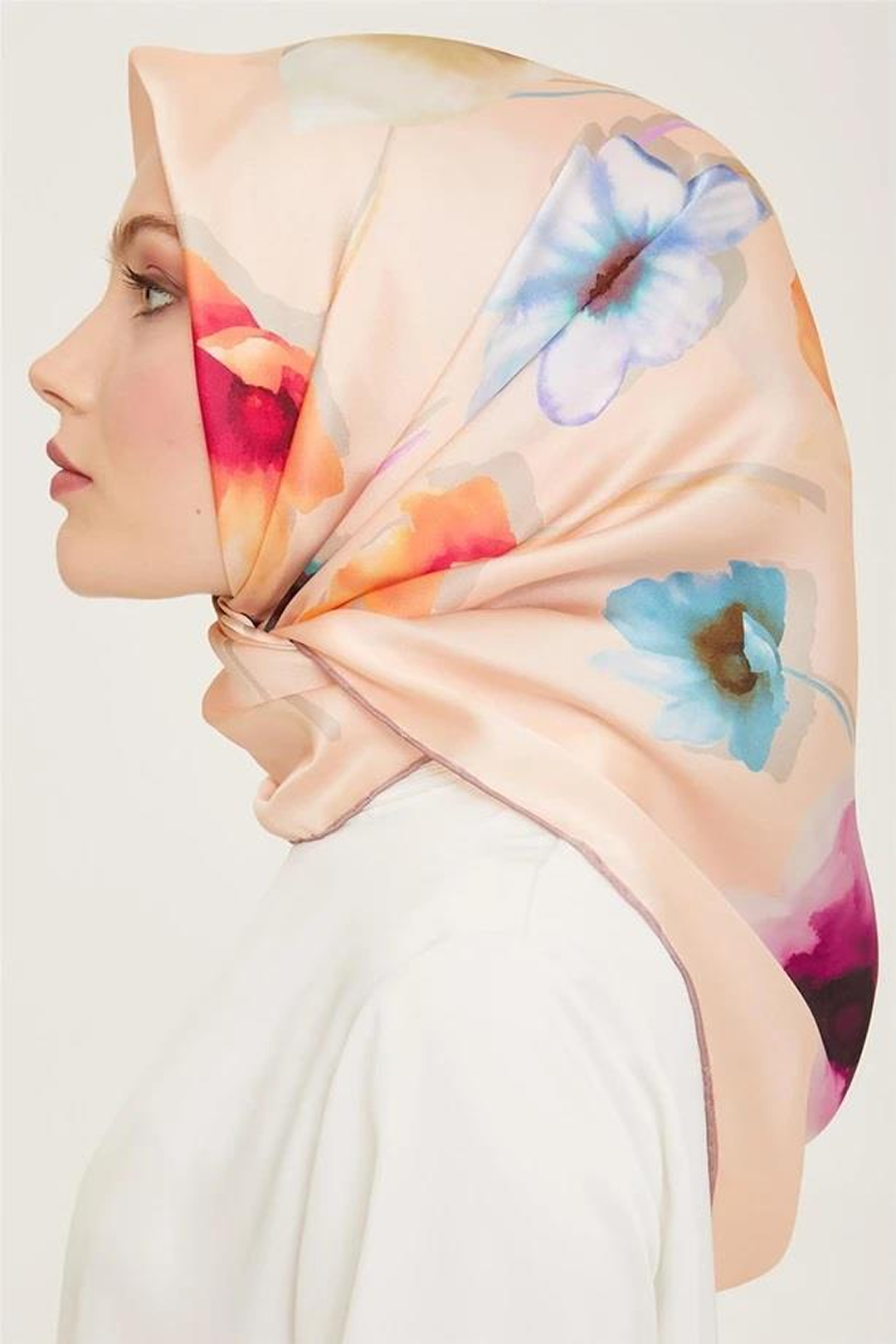 Armine 24yaz İpek Eşarp-19 Pembe