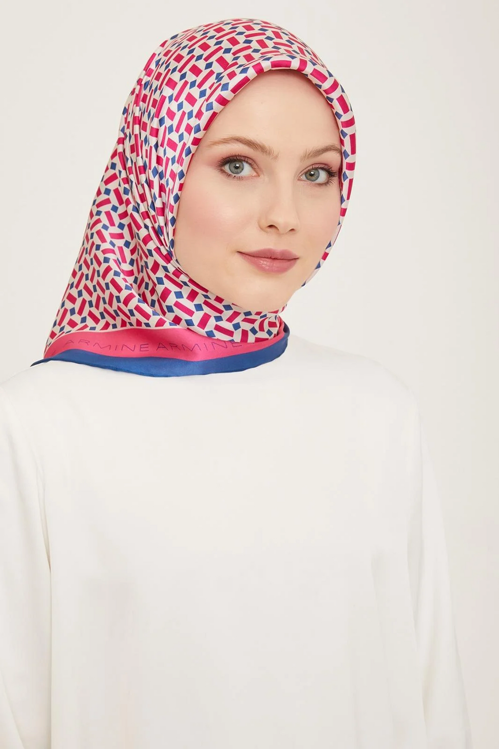 Armine 24yaz İpek Eşarp-20 Fuşya