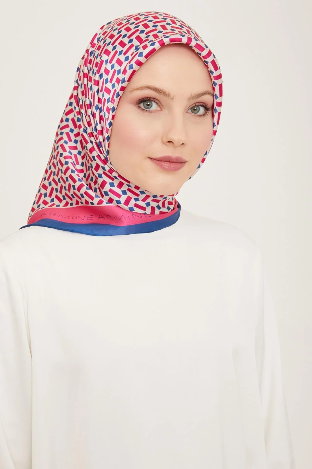 Armine 24yaz İpek Eşarp-20 Fuşya