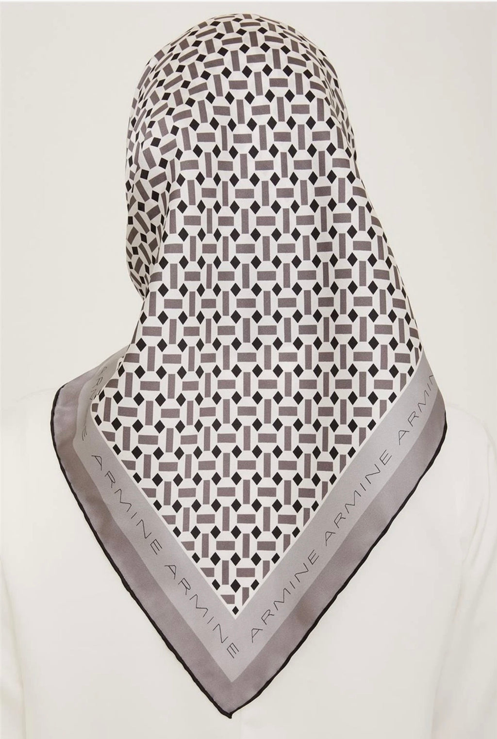 Armine 24yaz İpek Eşarp-20 Gri