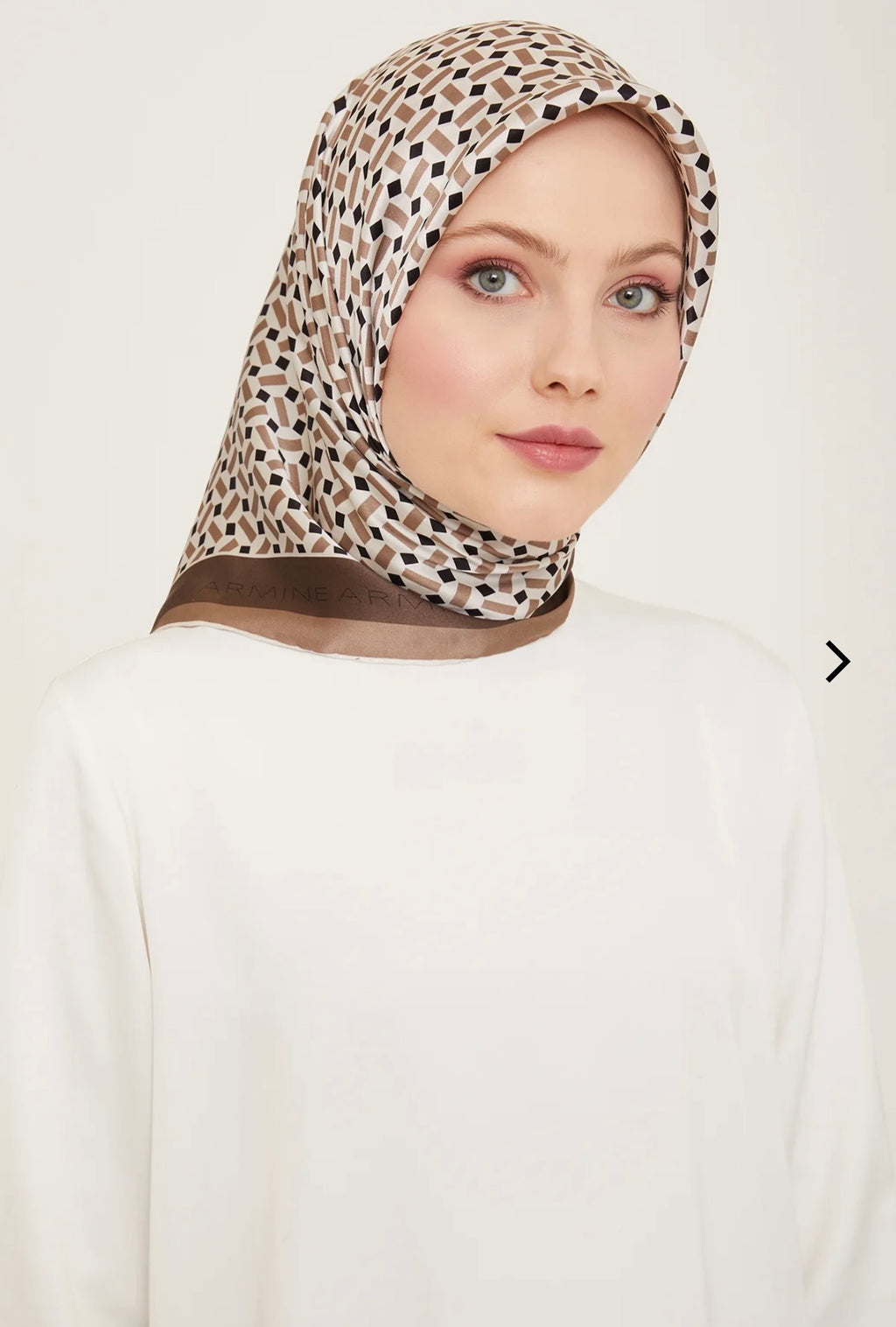 Armine 24yaz İpek Eşarp-20 Vizon