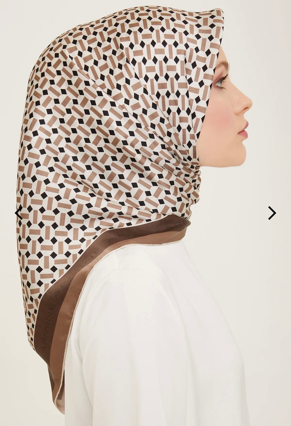 Armine 24yaz İpek Eşarp-20 Vizon