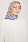 Armine 24yaz İpek Eşarp-21 Mavi