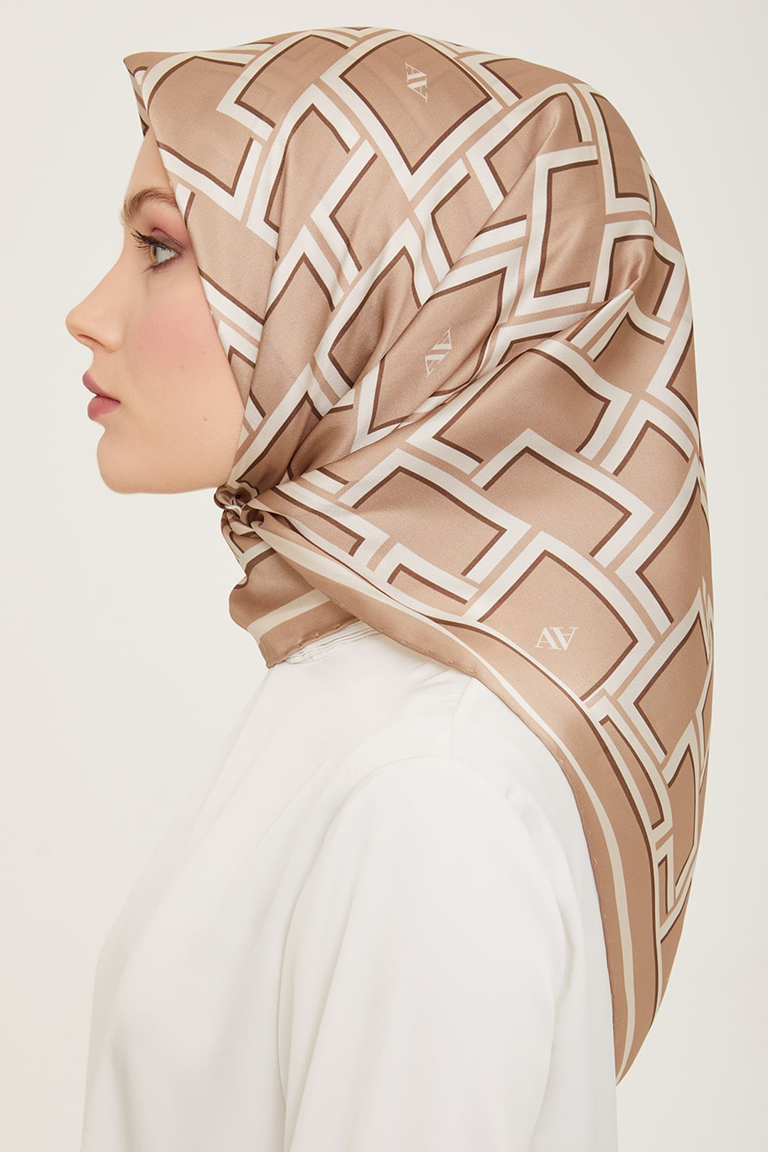 Armine 24 Summer Silk Scarf-22 Mink