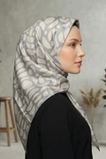 Armine 24yaz İpek Eşarp-23 Gri