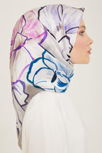 Armine 24yaz İpek Eşarp-27 Gri