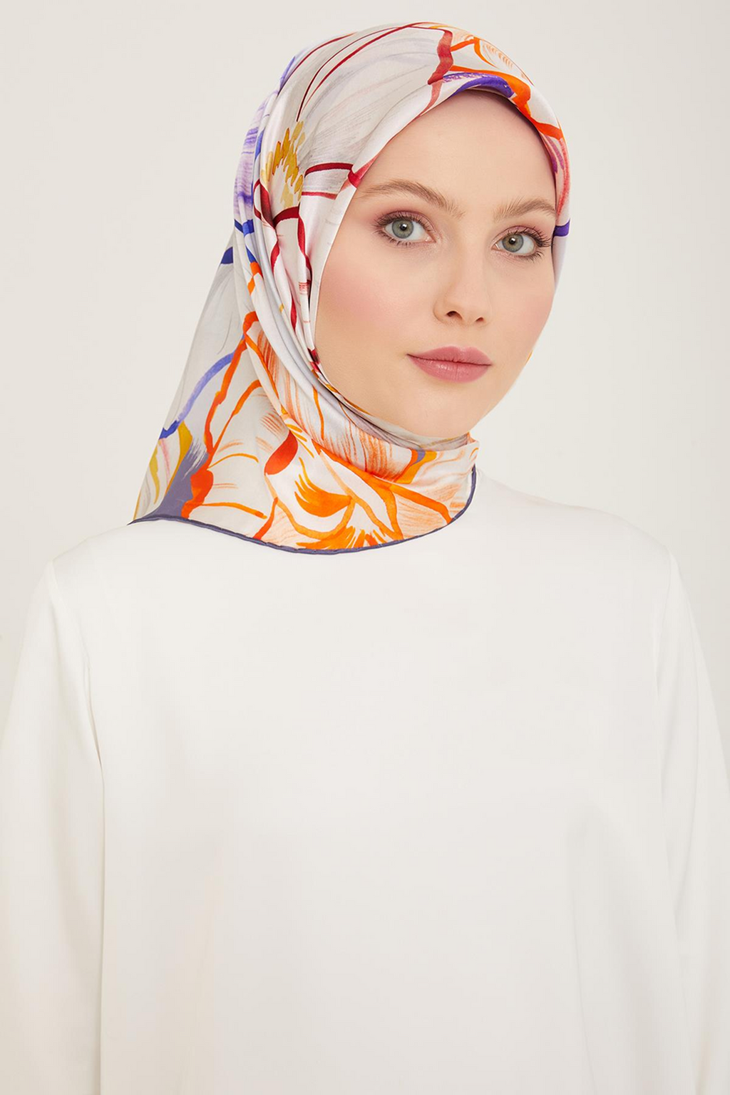 Armine 24 Summer Silk Scarf - 27 Lilac