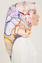 Armine 24yaz İpek Eşarp-27 Lila