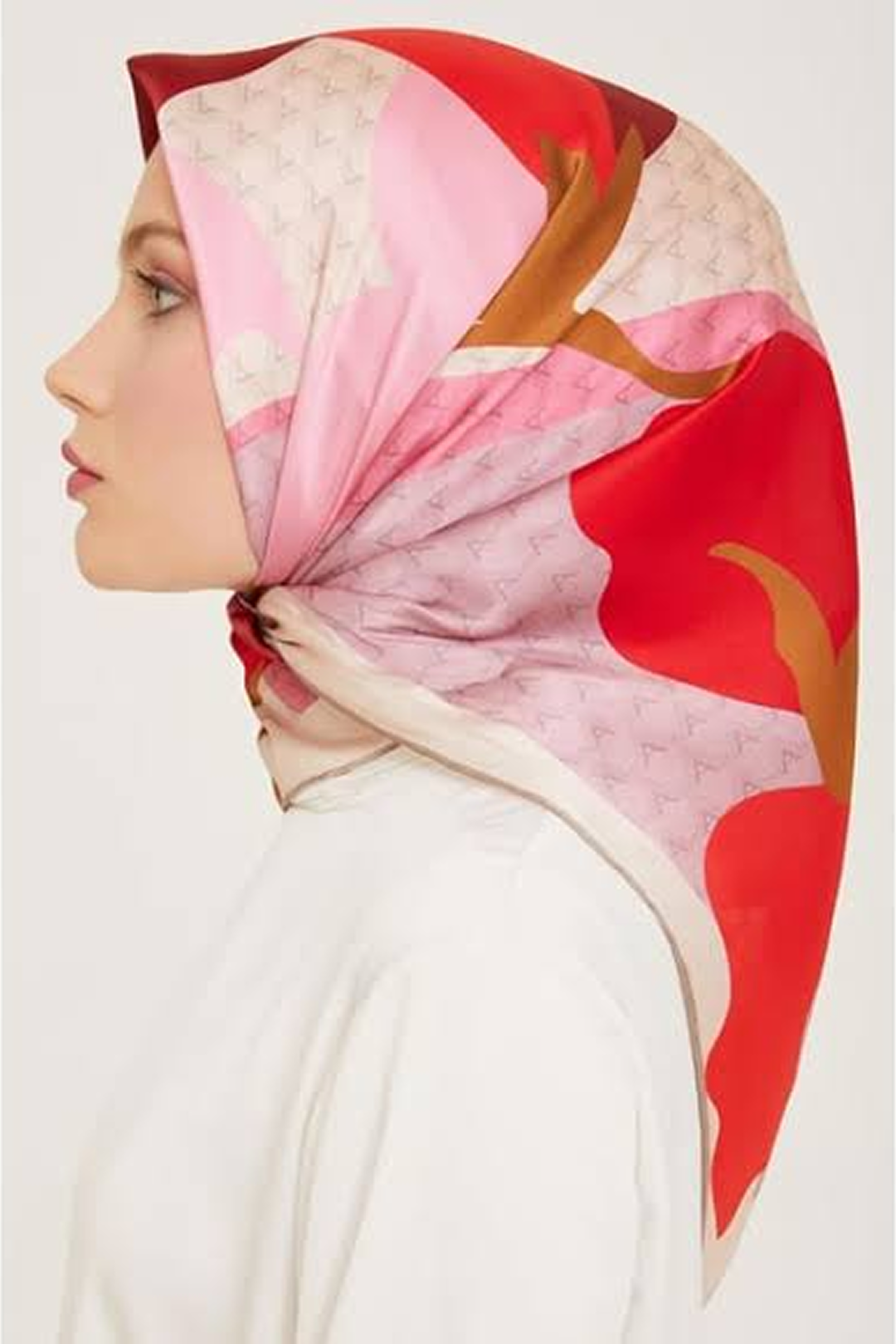 Armine 24yaz İpek Eşarp-28 Pembe