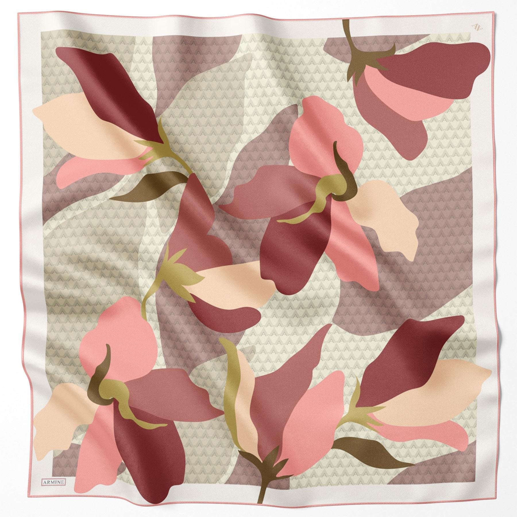 Armine 24yaz İpek Eşarp-28 Yavru Ağzı