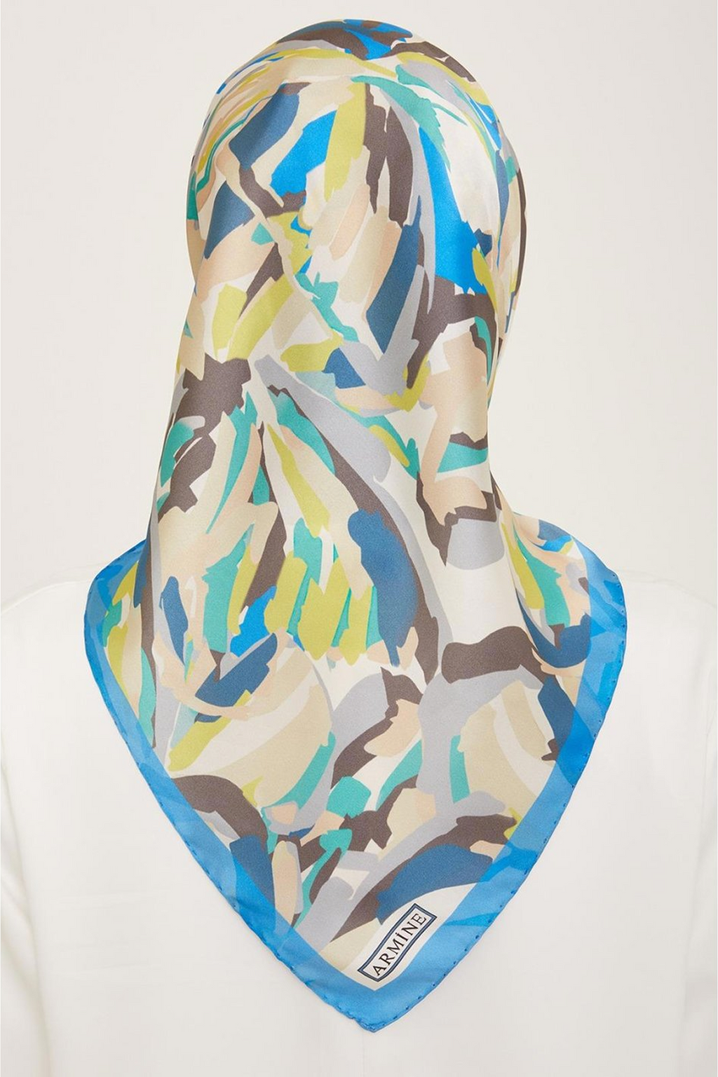 Armine 24summer Silk Scarf-29 Blue