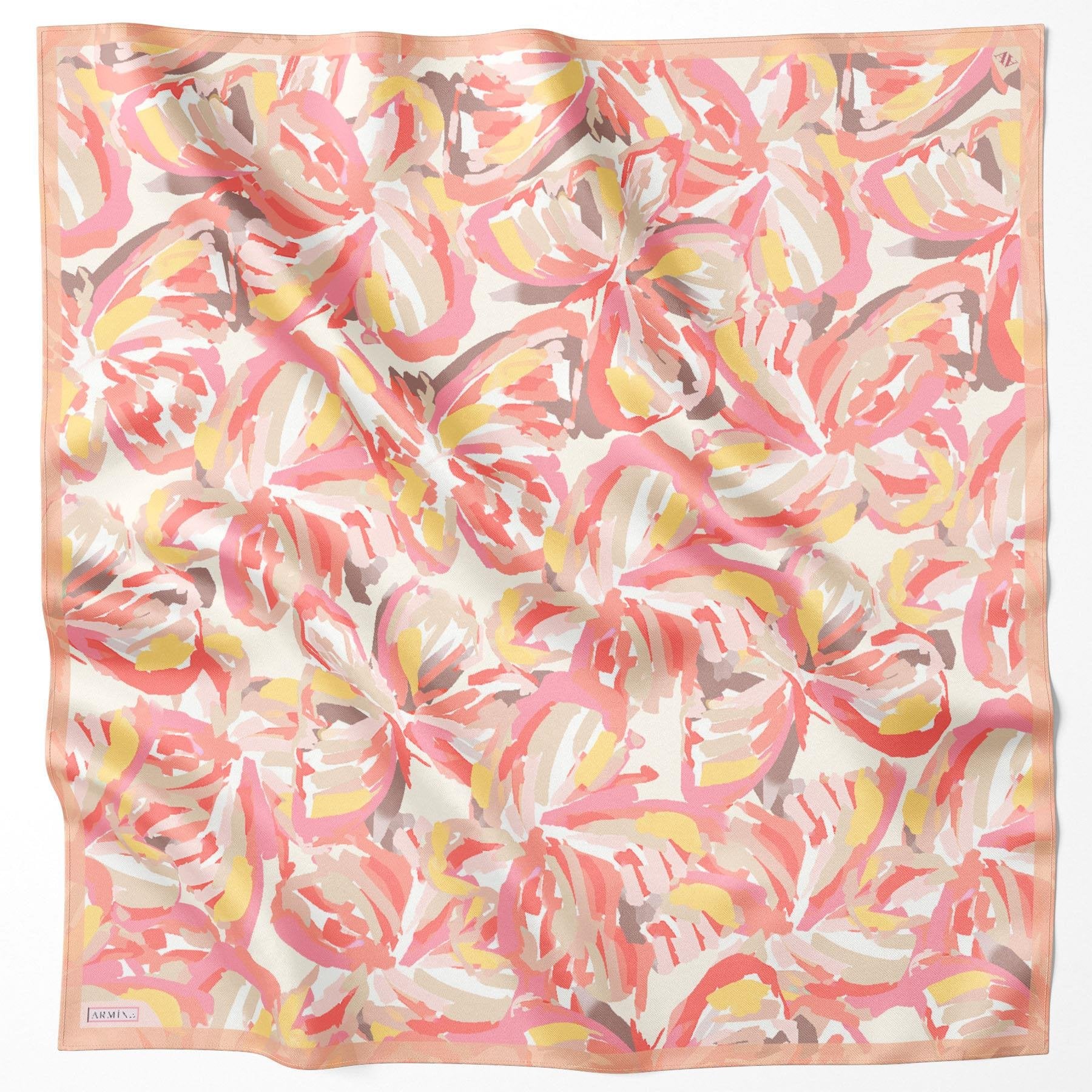 Armine 24yaz İpek Eşarp-29 Mercan