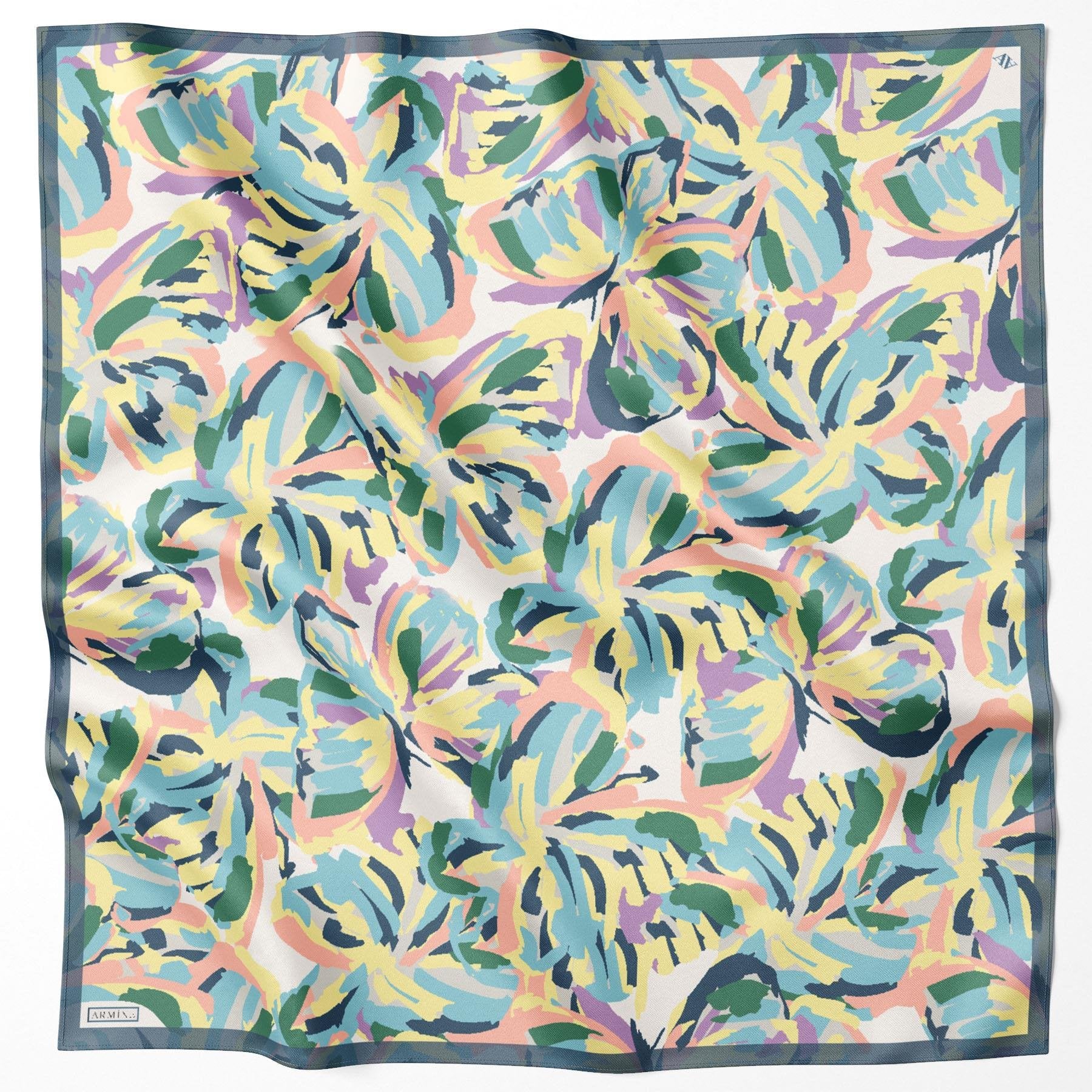 Armine 24yaz İpek Eşarp-29 Turkuaz